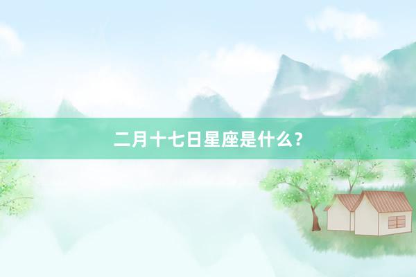 二月十七日星座是什么？